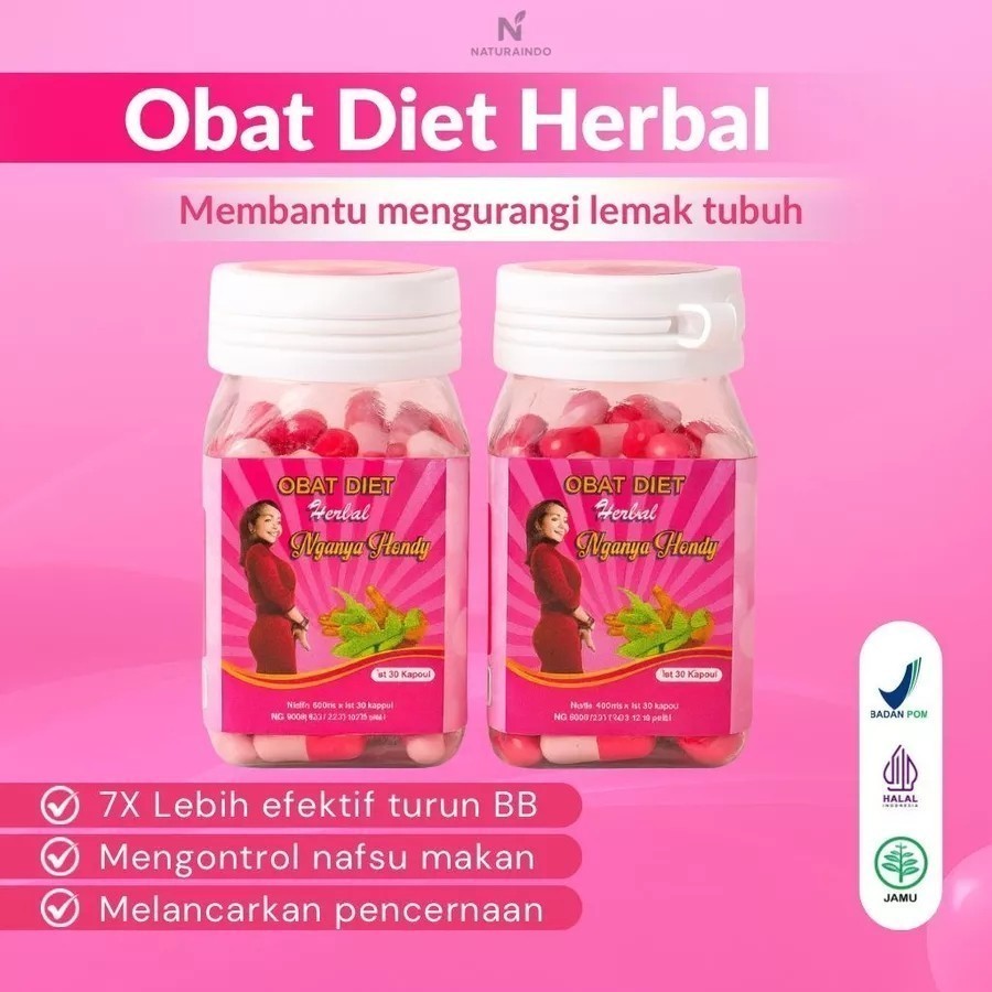 NEW SLIM READY Nyonya Hendy Herbal Pelangsing Badan | Obat Diet Dan Detox Isi 30 Kapsul