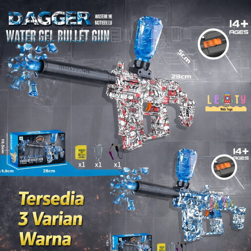 Mainan Water Gell Elektrik Otomatis Otomatic Water Gel Blaster Vector Keris Fast FPS Bubble Gun Toys