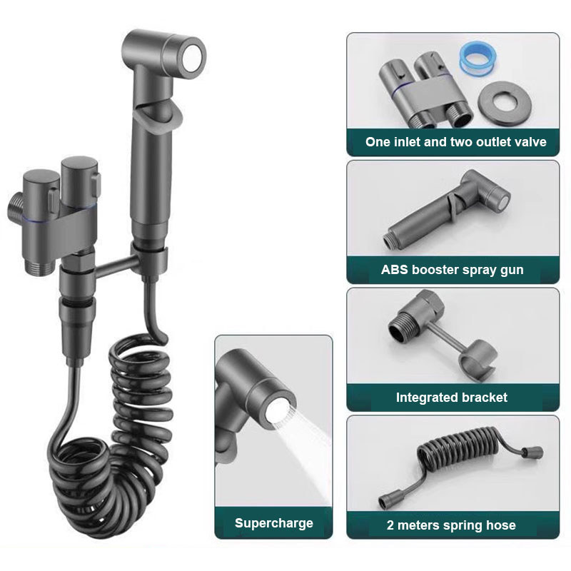 Handheld Toilet Bidet Sprayer Bidet Faucet Shower Head Hygienic Shower Toilet Faucets Double Outlet 
