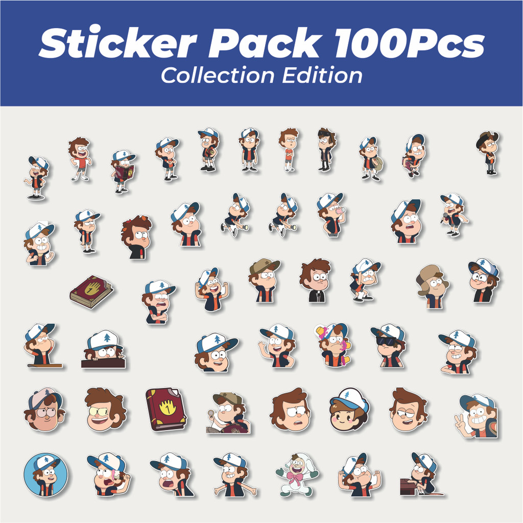 Hot Stiker DIPPER PINES Lucu Anti Air Stikers Berperekat Waterproof Sticker Decal Buat Motor Helm Bu