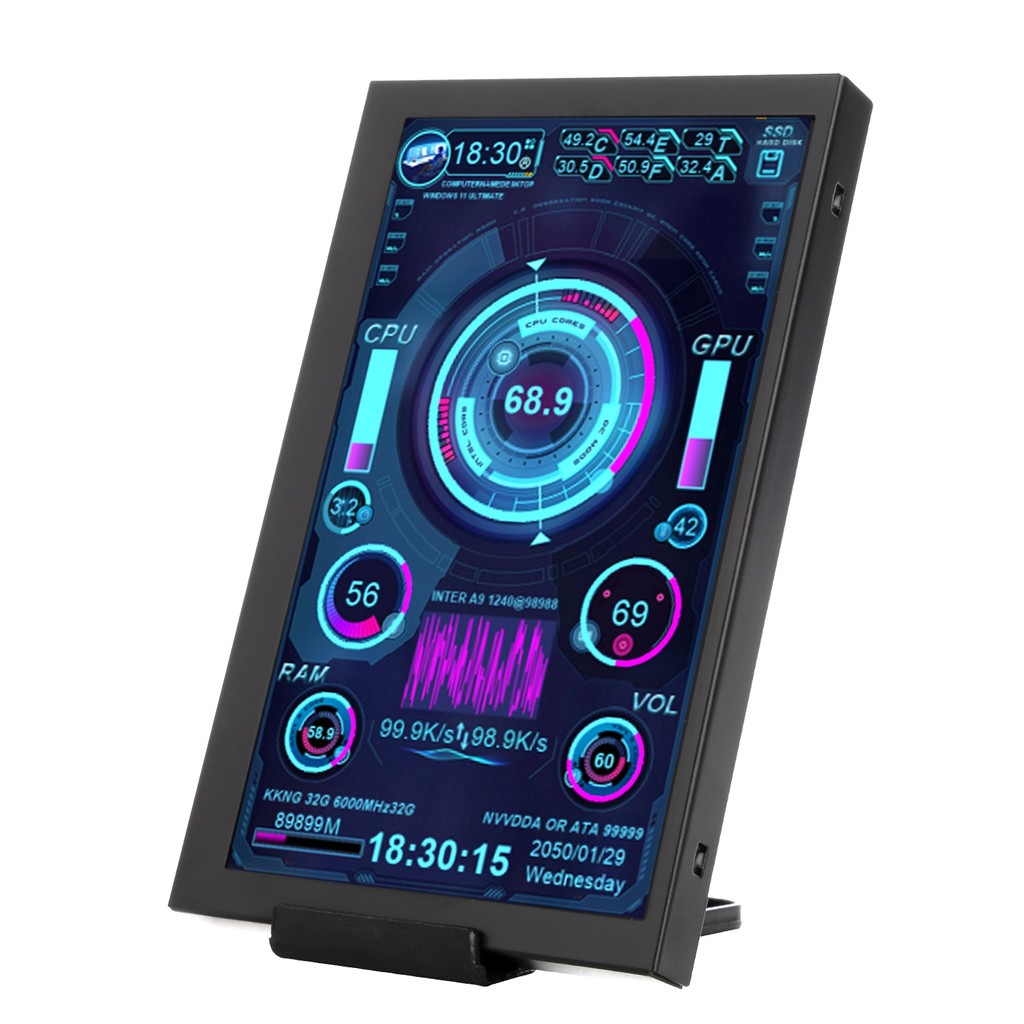 New 5 In IPS LCD splay USB TYPE-C Secondary Screen Computer CPU GPU RAM HDD Monitor Not Use AIDA64