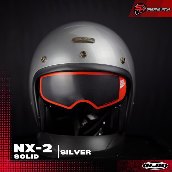 NJS NX-2 Solid (FREE PET) - Helm Retro | NJS Retro | Helm Bogo | NJS Bogo | Bogo Polos | NJS ORI | S