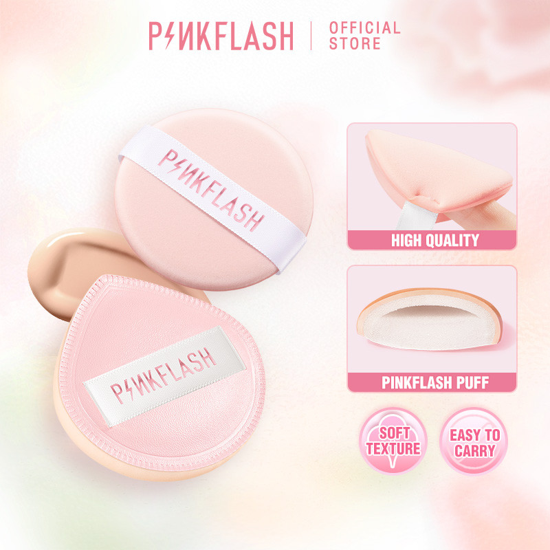 PINKFLASH 2 in 1 Puff Bedak Makeup Cotton Candy, Puff Kosmetik Lembut, Bantalan Udara, Sentuhan Nyam