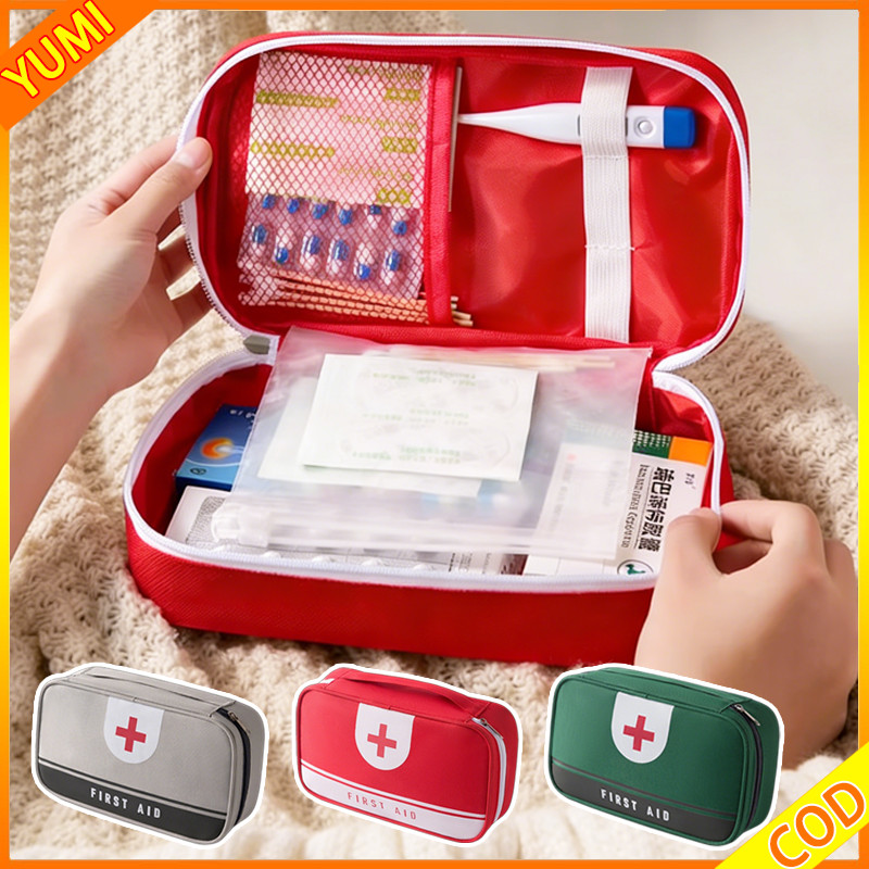 Tas Obat Darurat Kecil Portabel Rumah Perjalanan Tas Medis Lapangan Tas Penyimpanan Obat