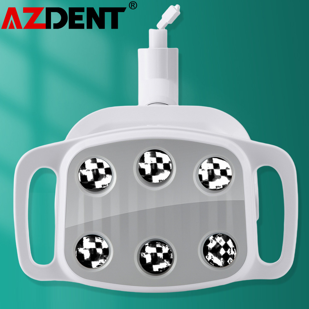 Lampu Operasi Oral LED Azdent Dental dengan 6 Bola Lampu LED untuk Unit Kursi Gigi, Peralatan Kedokt