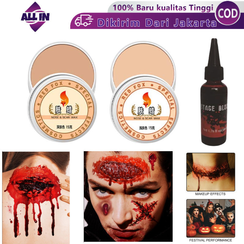 Halloween Makeup / Fake Blood Halloween / Skin Wax Makeup/Skin Wax Makeup Halloween Makeup / Fake Bl