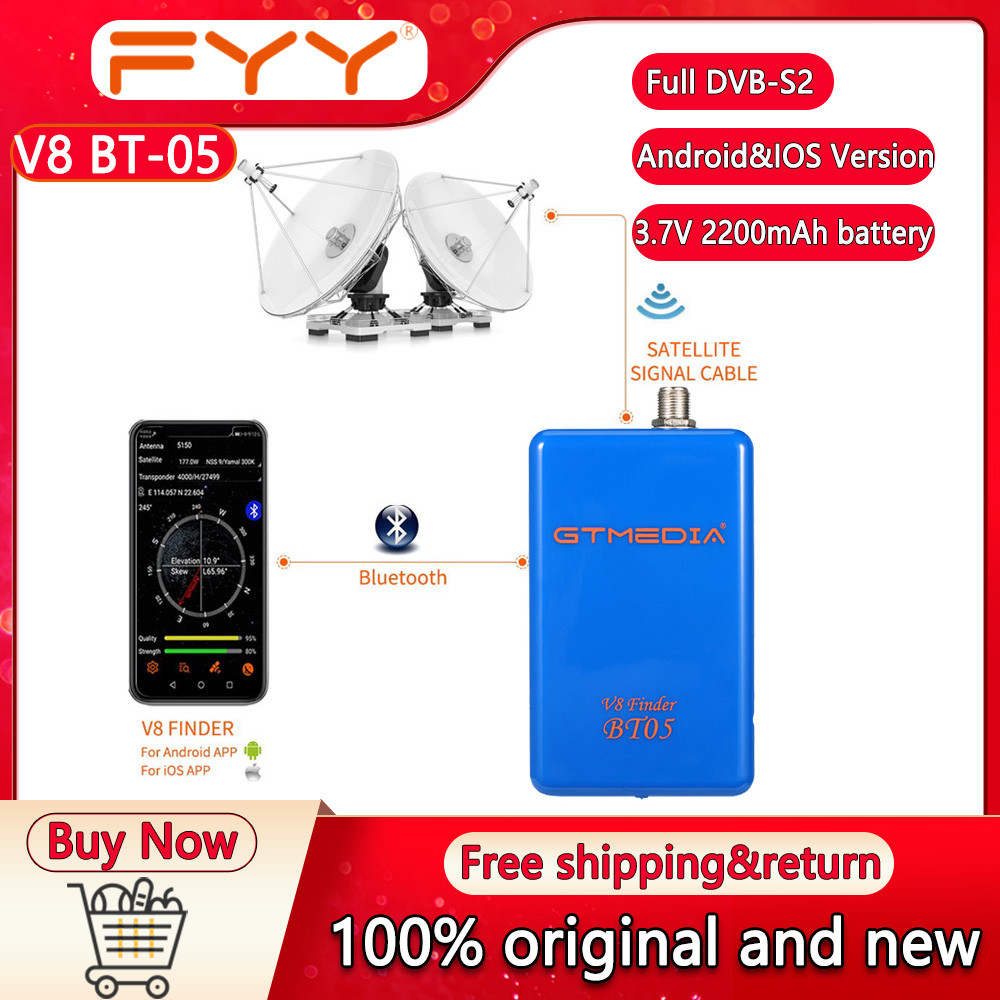 DVB-S2 Satfinder GTMEA V8Finder BT-05 1080P gital Satellite Finder Multi Standard Decong For Andriod