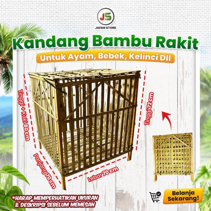 Kandang Ayam Bambu Rakit