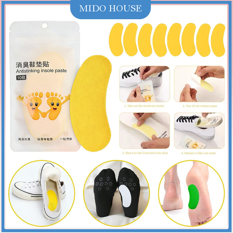10 Pcs Sticker Penghilang Bau Sepatu/Deodorant Sepatu /Deodorant Sepatu / Pewangi Sepatu / Insole Pa