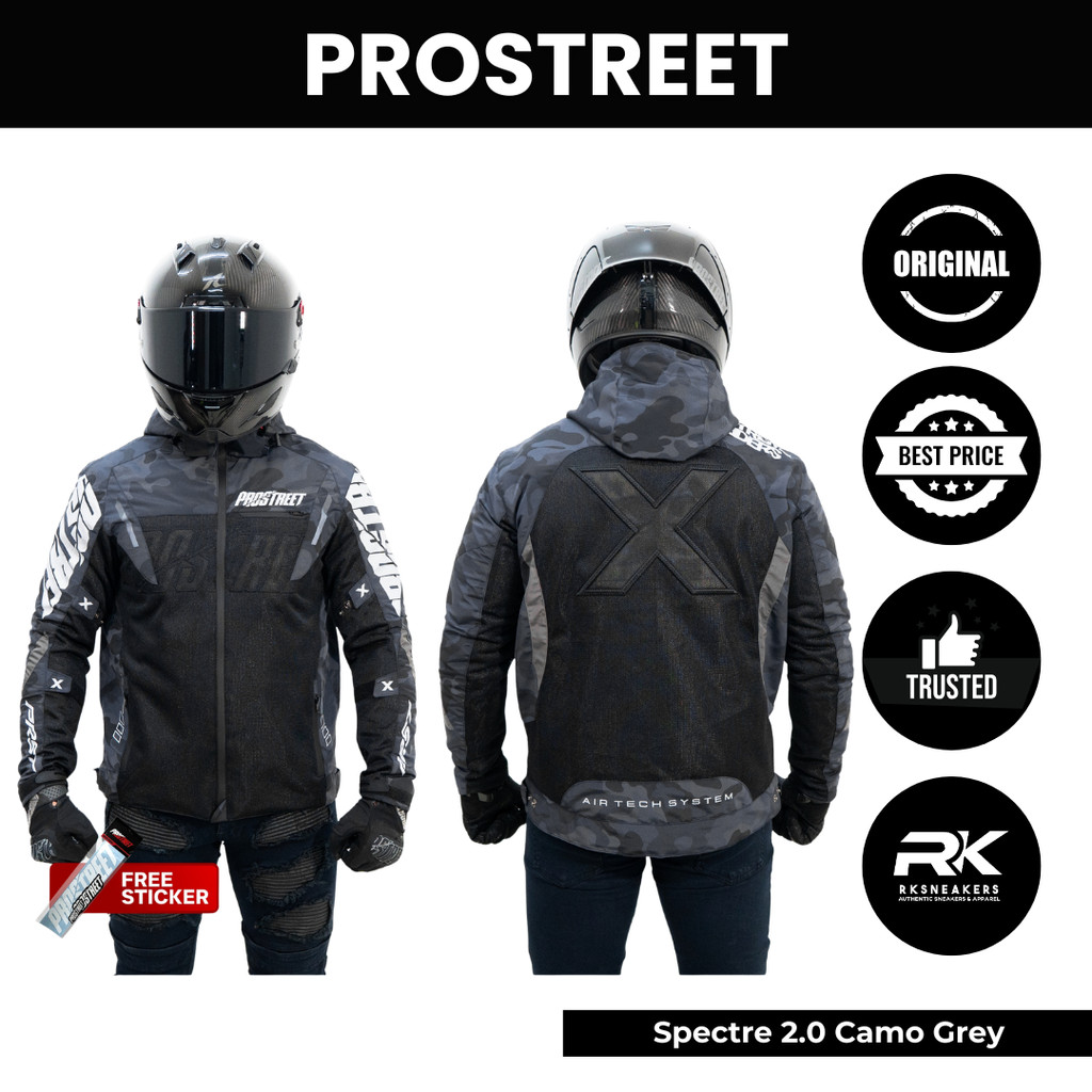 Jaket Prostreet Spectre 2.0 Camo Grey (Include Protector) 100% Authentic
