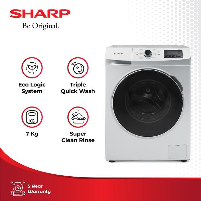 Sharp Mesin Cuci Front Loading 7kgES-FL1073 // ES FL1073W