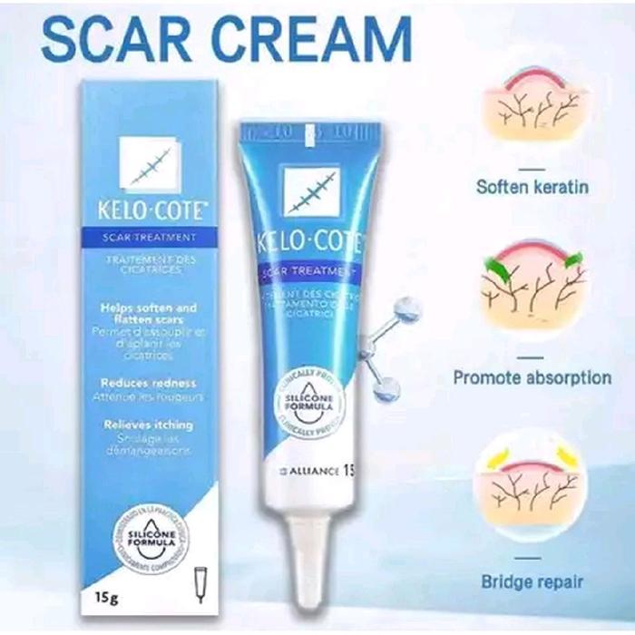 ( ORIGINAL) kelo Cote Kelocote Jerawat Luka Operasi Keloid IMPORT USA 15 gram Asli