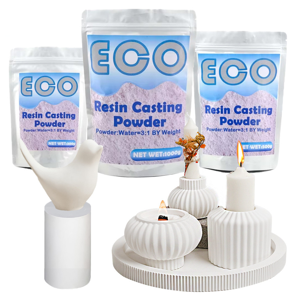 300g/500g/1000g Gypsum Powder High Density Casting Resin Powder Clay Form DIY Handmade Gypsum Craft 