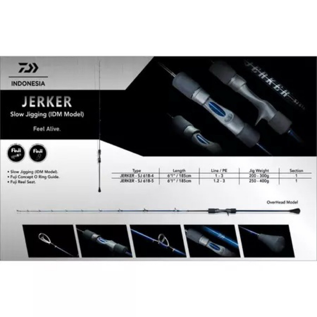 PROMO DAIWA JERKER / JORAN JIGGING ONE PIECE SPINING & OVERHEAD GARANSI RESMI DAIWA 1 TAHUN