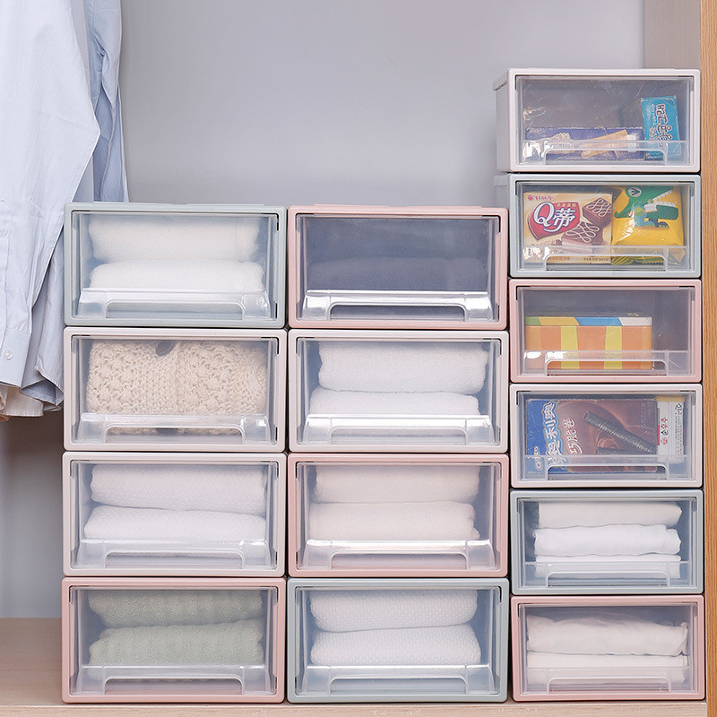 Drawer Storage Box, Wardrobe, Clothing Storage Box, Plastic Transparent Storage Box, Quilt Storage B