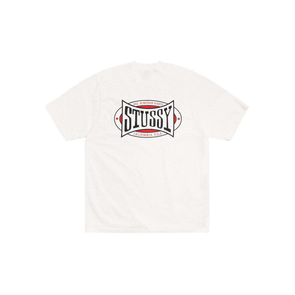 [COD][BEKASI] STUSSY TSHIRT CHAMPION OVAL TEE - WHITE