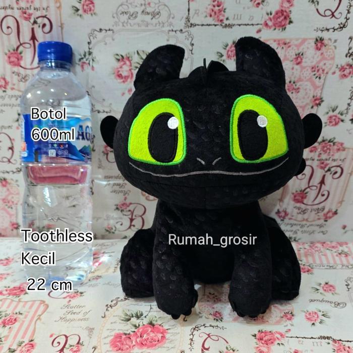 PROMO  Boneka Toothless Night Fury Dragon Naga Boneka Dolls - TOOTHLESS KECIL