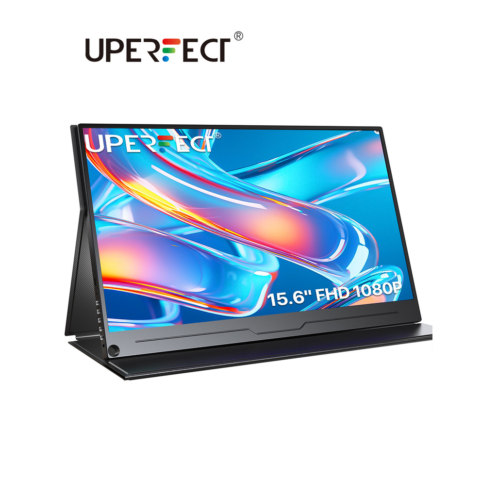 UPERFECT 15.6'' Portable Monitor FHD 1080P IPS USB-C Mini-HDMI External Second Screen for Mac Laptop