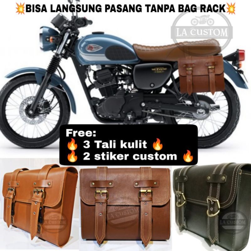 Tas motor RE royal enfield Tas motor W175 sidebag custom tas motor classic norton bsa bmw