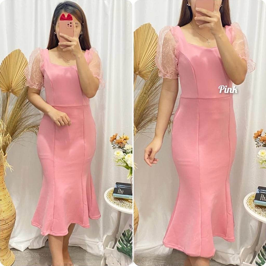 BUPESHOP DRESS SPAN MIDI SCUBA SINTA OUTFIT DEWASA REMAJA HITS KEKINIAN TERBARU BERKUALITAS KONDANGA