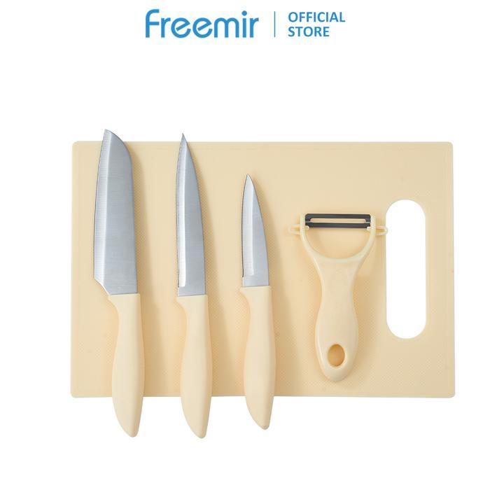 Hot Produk freemir Set Pisau Talenan 5in1 Pisau Dapur Pisau Buah Peeler Pemotong  Terbaik dan Terlar