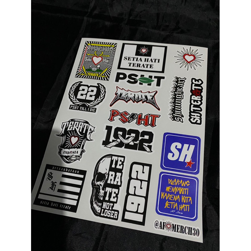 (isi 16) stiker cutting PSHT siap tempel anti air/ Stiker PSHT