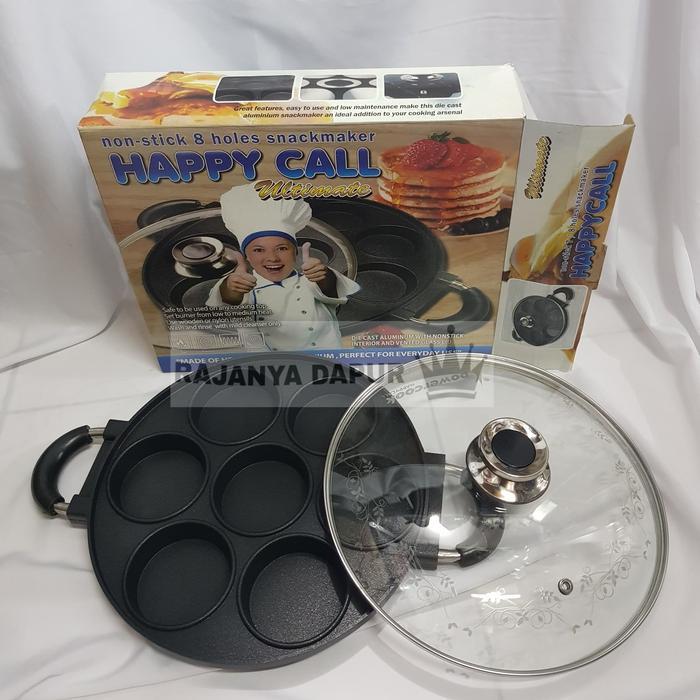 Happycall cetakan kue teflon lubang 7 datar lumpur.
