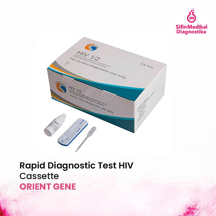 Orient Gene Rapid Diagnostic Test HIV Cassette Imunokromatografi Antibodi HIV-1 & HIV-2 Sensitivitas