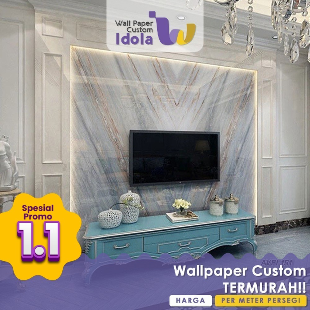 Wallpaper Custom | Wallpaper Custom Ruang TV | Wallpaper Custom Motif Abstrak 4 | Wallpaper Custom G