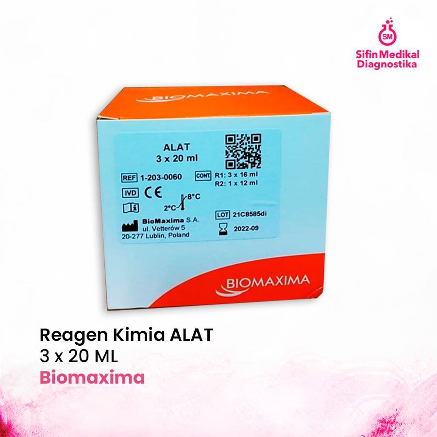 Biomaxima Reagen Kimia ALAT Metoda IFCC Volume 3 x 20 ML Merek Biomaxima untuk Kebutuhan Laboratoriu
