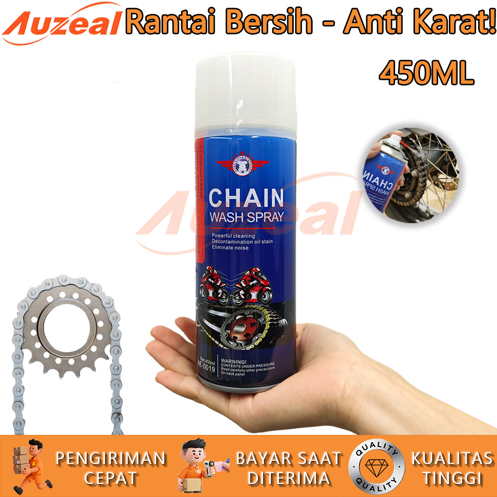 AuzealPelumas Rantai Spray Anti Karat | Pembersih & Pelumas Rantai Sepeda Motor & Sepeda | Perawatan