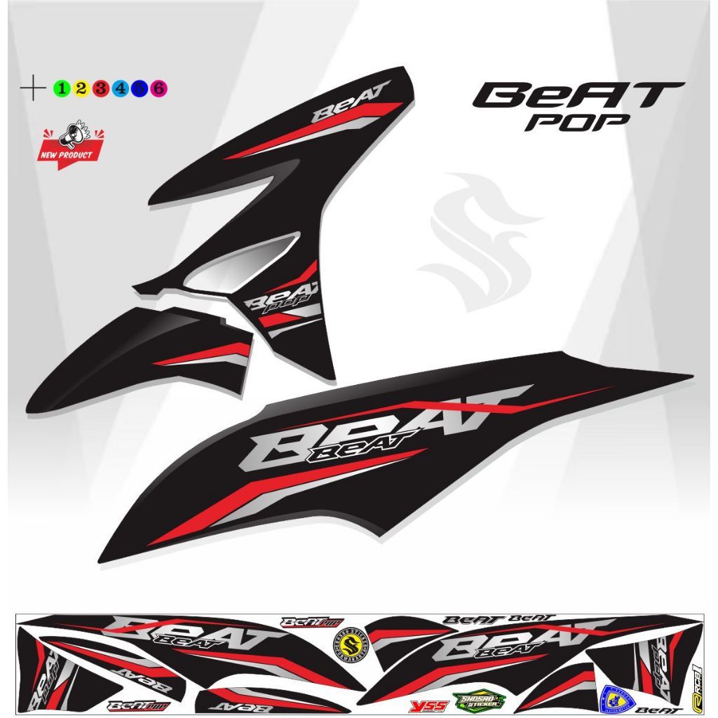 VARIASI STICKER STRIPING VARIASI BEAT POP / STRIPING TERLARIS BEAT POP