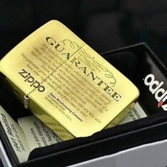 Zippo lighter Guarantee Golden Antique Brass Windproof Collection in box