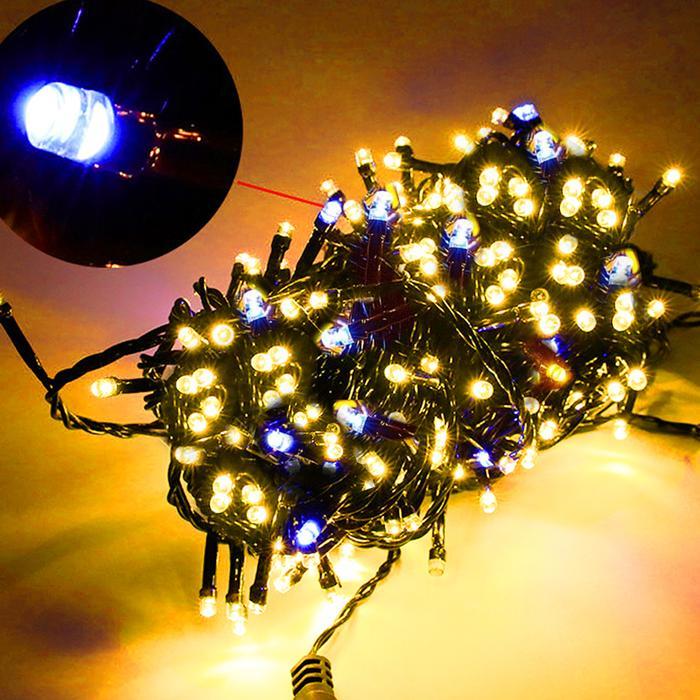 Anbolt Lampu Natal hias 17 agustusan Ramadhan 10/20M, Lampu Tirai, Lampu Berkedip Tahan Air Luar Rua