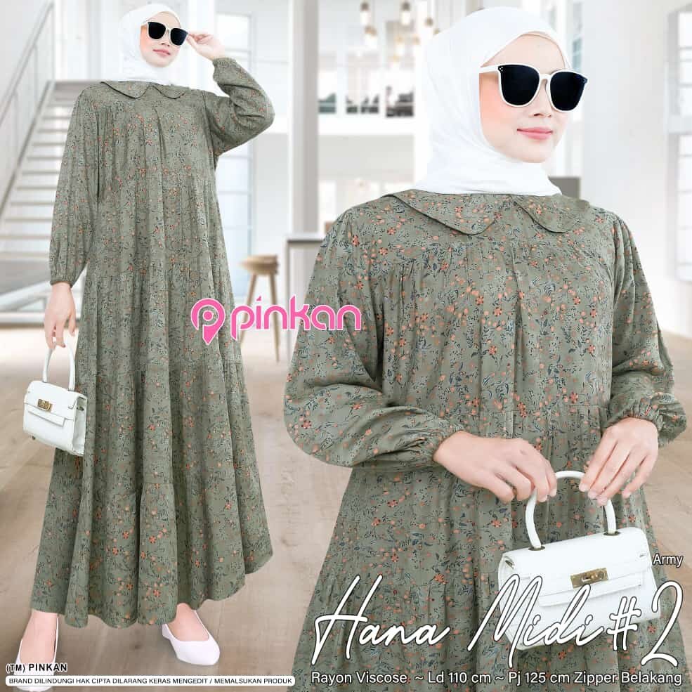 HANA #2 MIDI DRESS /GAMIS CANTIK BY PINKAN