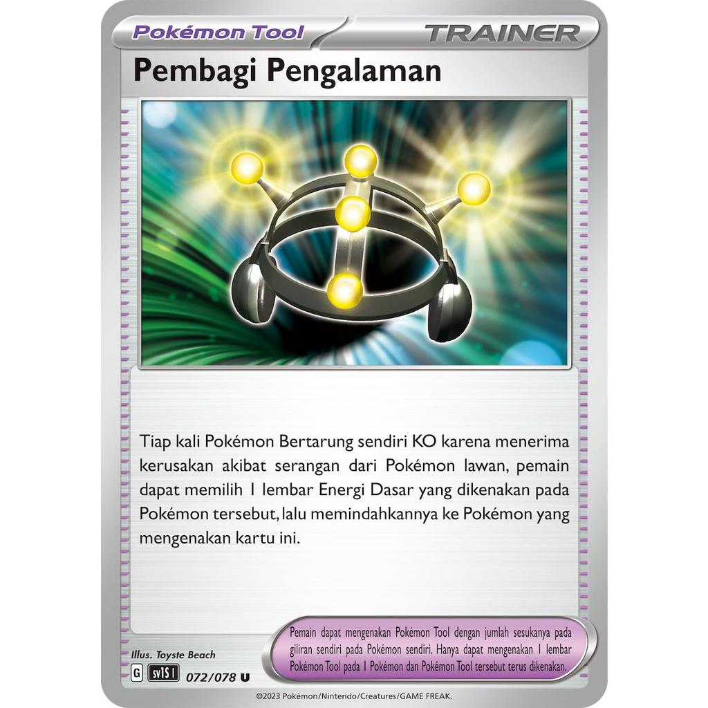 TCG Pembagi Pengalaman 072/078 SV1s Trainer Item Supporter KARTU CARD POKEMON INDONESIA