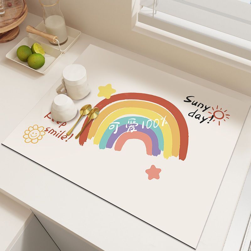 Alas Pengering Piring Diatom Lumpur Serap Air Untuk Dapur Tahan Panas Keset Kopi Diatomite Serap Air