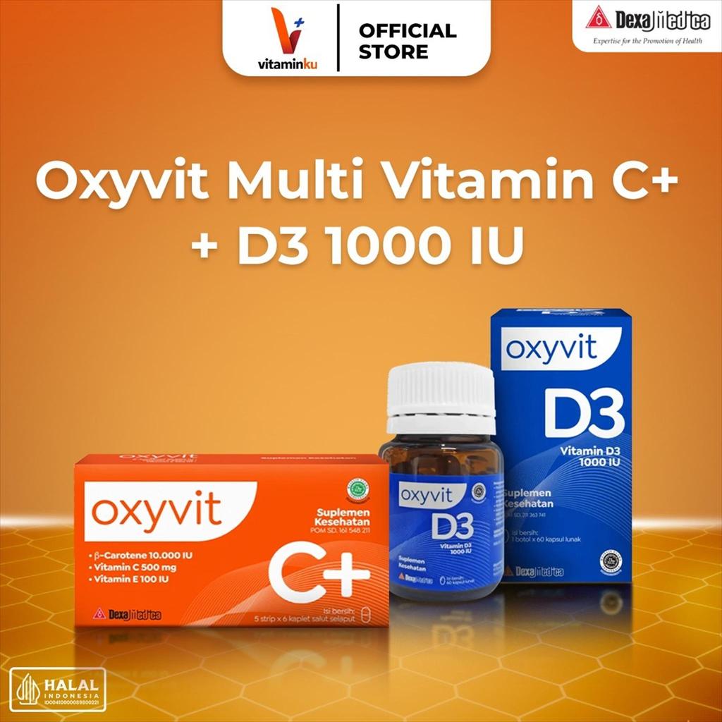 [Paket Hemat] Oxyvit Multi Vitamin C+ dan Oxyvit D3 1000 IU