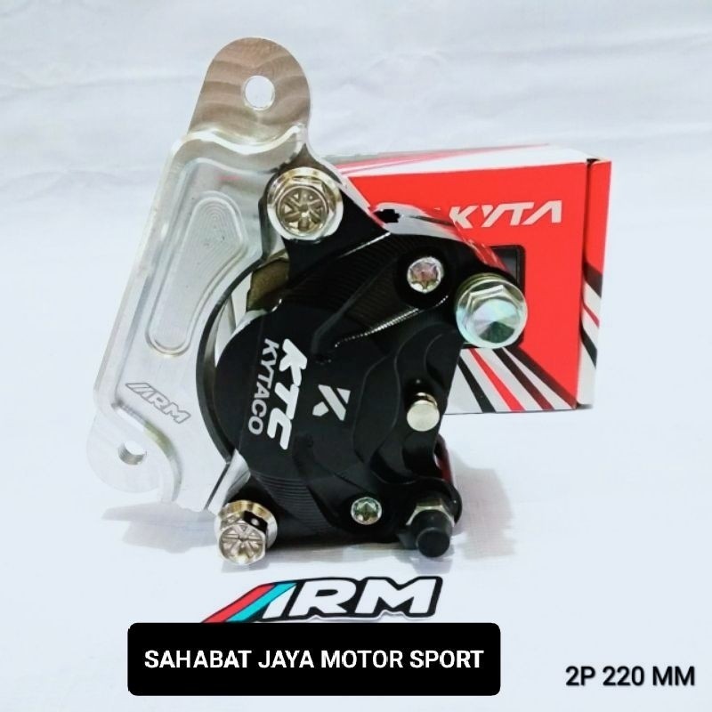 Kaliper Depan KTC KYTA KYTACO 2 Piston + Breket Kaliper CNC 2 Piston Beat Karbu Scoopy Karbu Beat Fi