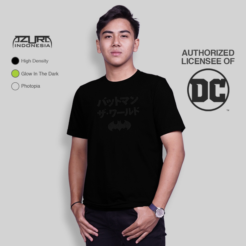 Azura Tshirt DC Original Batman Japan Text Bob Glow