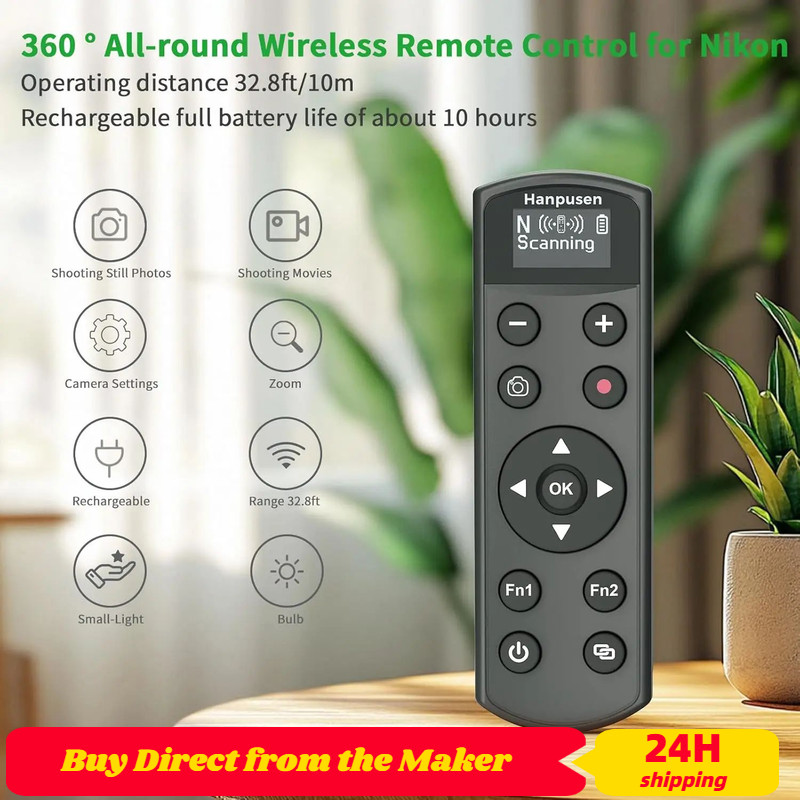 ML-L7 USB-C Wireless Remote Control Shutter Release for Nikon Z5II Z6III Z30 Z50 Z50II Zfc Zf  Z6II 