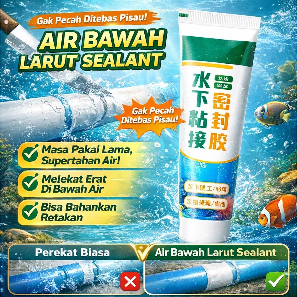[Pengiriman 24 Jam]Sealant Bawah Air/menyumbat Kebocoran Dan Memperbaiki Kebocoran Tangki/ Tahan Air