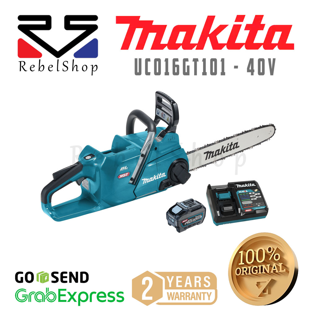Promo Makita Cordless Baterai Chainsaw Chain Saw Mesin Gergaji Rantai Kayu 16" 16 Inch 40V + Baterai