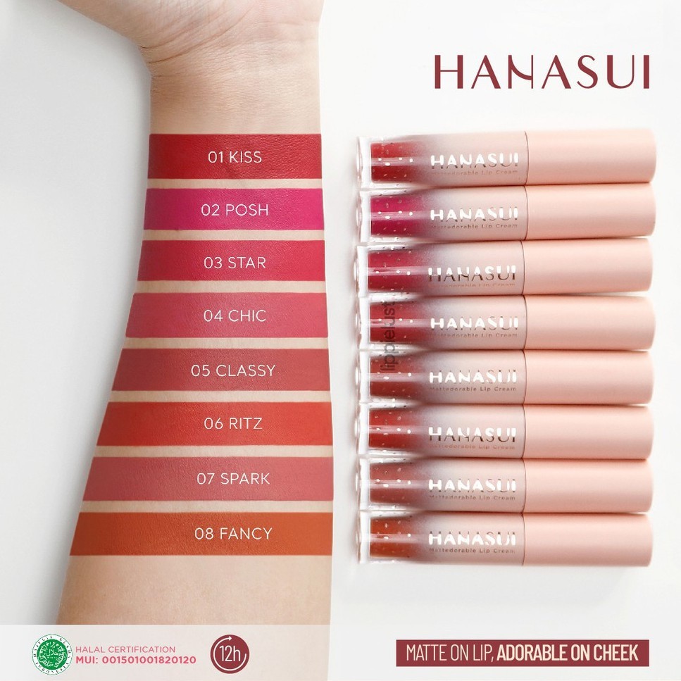 HANASUI ️BPOM BOBA Mattedorable Lip Cream Tintdorable Lip Tint | Lip Stain | Lipstick Hanasui | Lips