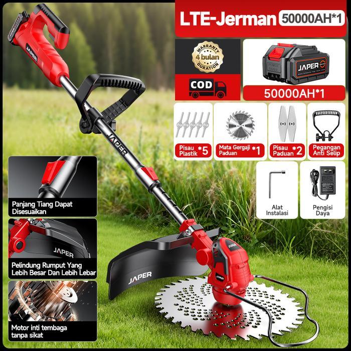 READY JAPER Mesin Potong Rumput Mesin Pemotong Rumput Mesin Rumput Baterai - LTE-Jerman+50000AH*1