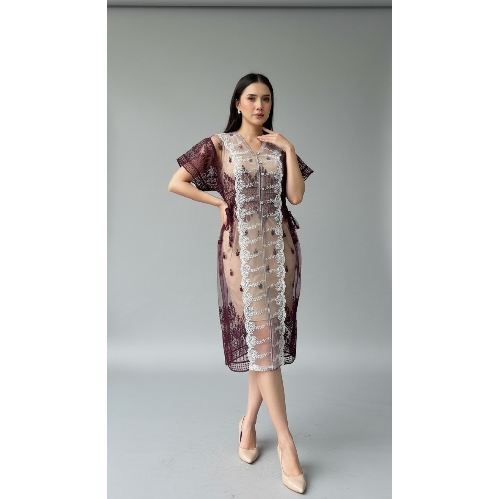 CACASTYLE Emily outer brukat - Brukat kebaya wisuda - outfit kondangan