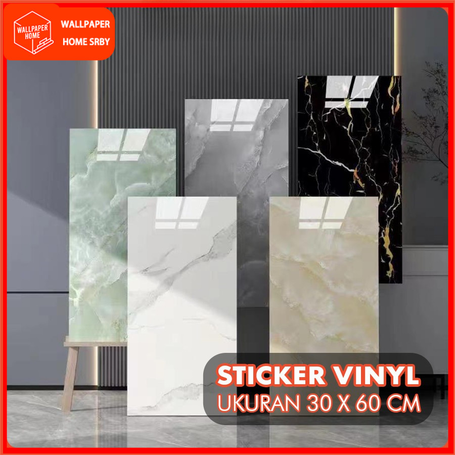 WALLPAPER HOME Dinding VINYL Marble  / Lantai Vinyl Marbel Granit / Stiker Lemari Cabinet Marble