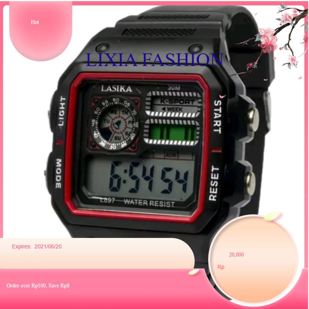 LF Jam Tangan Pria LASIKA F97 Water Resistance