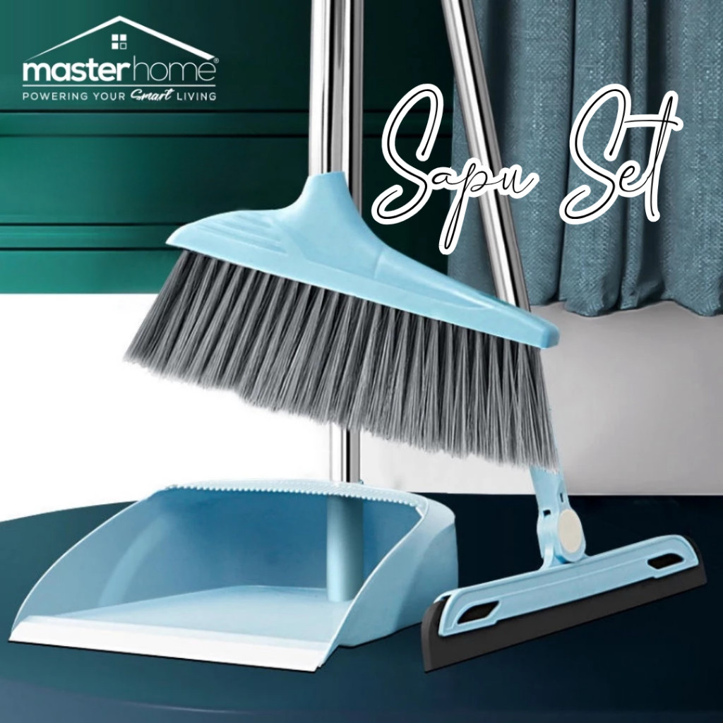 Masterhome Sapu Set 3in1 | Alat Pembersih Lantai | Set Sapu Pengki Pel | Broom Set | Sapu Pengki Pel