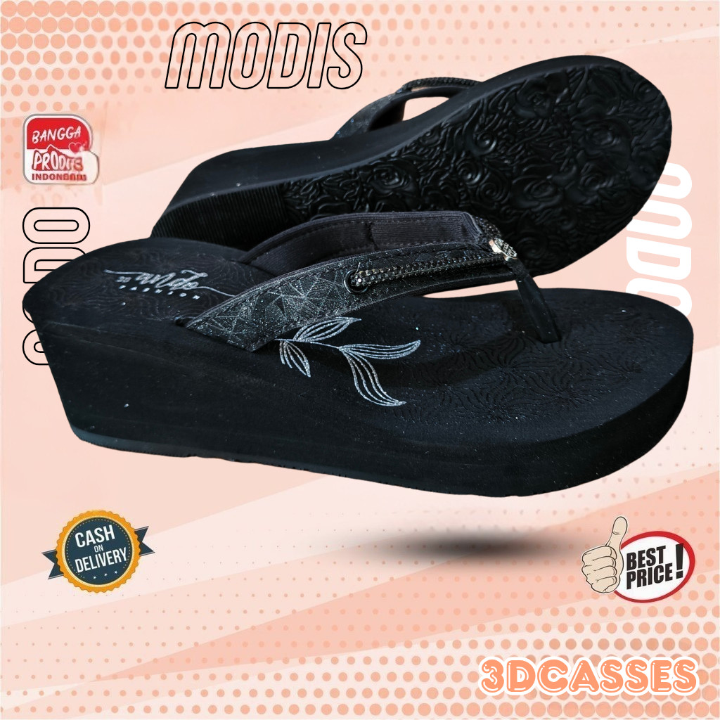 Ando MODIS - Sandal Wedges Fashion Casual Wanita Dewasa Ando Original